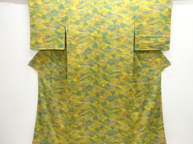 大正ロマン　家屋風景模様着物